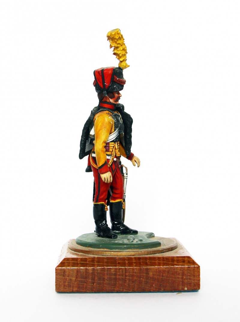 Figurine Series 77 - Peinture collectionneur - Trompette Hussard 9em Régiment - 1er Empire 1810 - Compagnie d'Elite