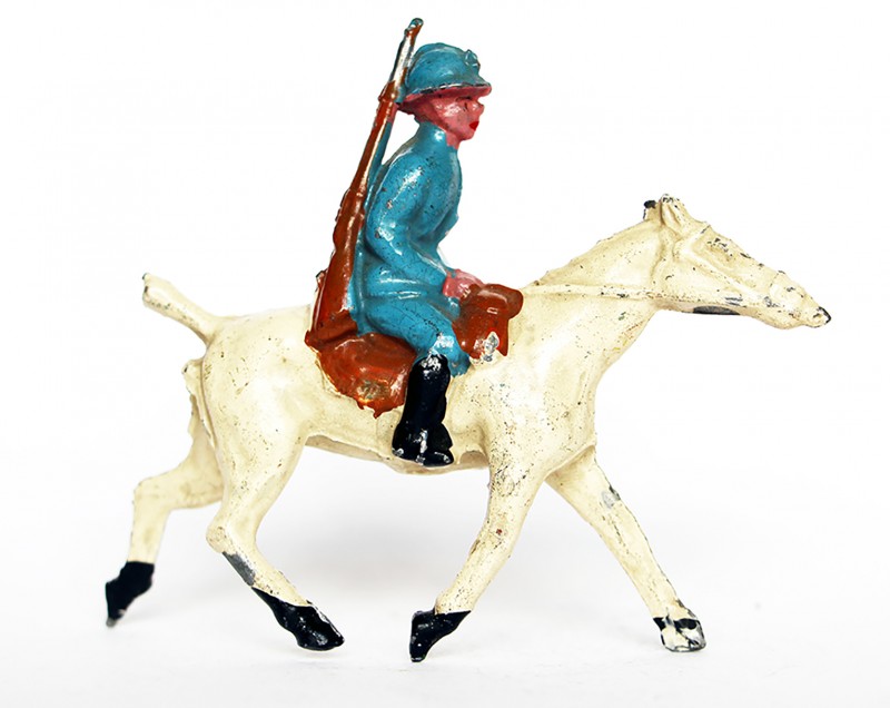 Ancienne Figurine Plomb Creux année 50/60 - Armée française - Cavalier