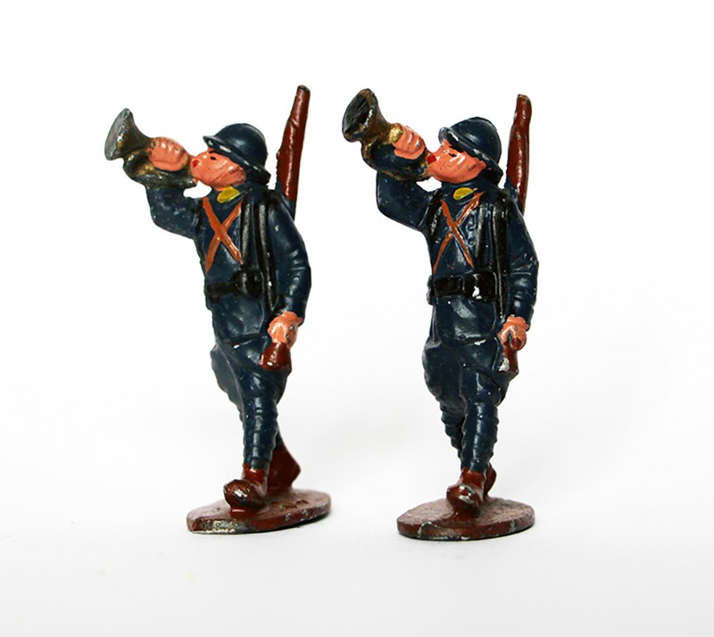Anciennes Figurines Quiralu année 50/60 - Infanterie Chasseur Française - Défilé Guerre