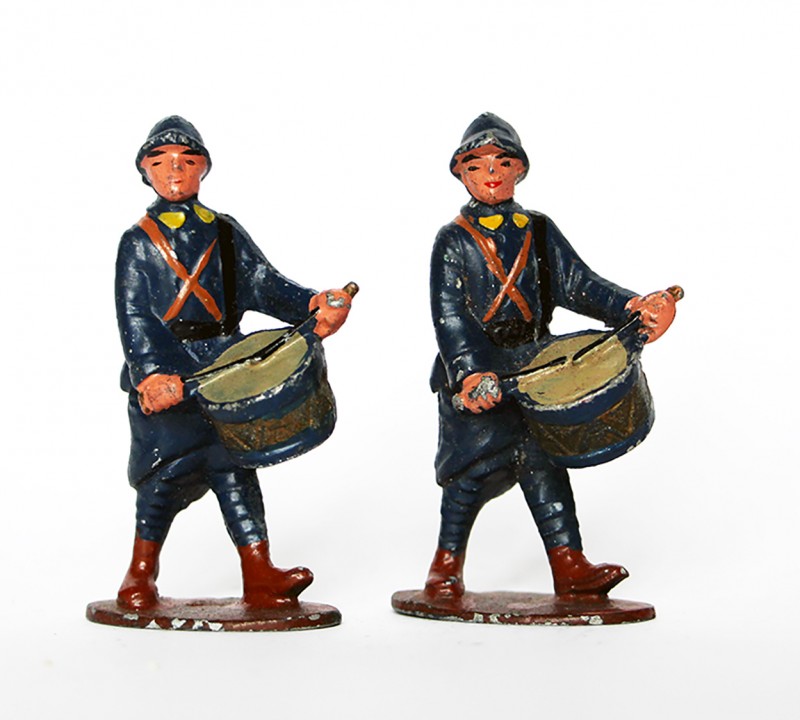 Anciennes Figurines Quiralu année 50/60 - Infanterie Chasseur Française - Défilé Guerre