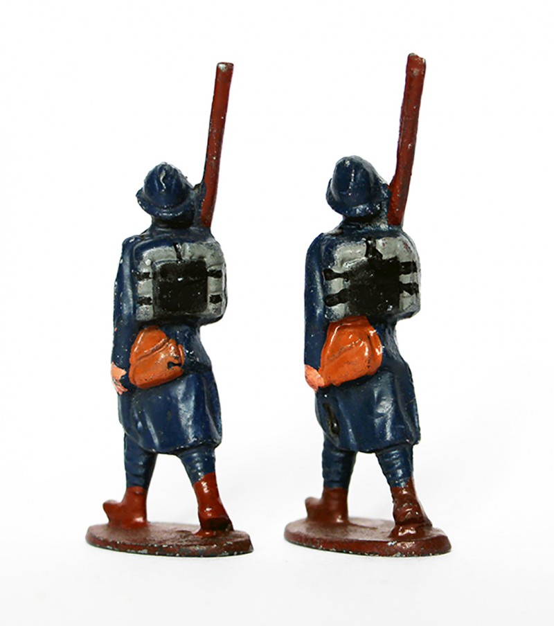 Anciennes Figurines Quiralu année 50/60 - Infanterie Chasseur Française - Défilé Guerre