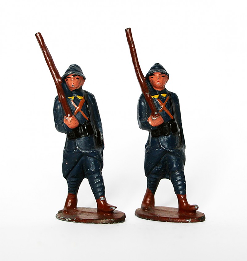 Anciennes Figurines Quiralu année 50/60 - Infanterie Chasseur Française - Défilé Guerre