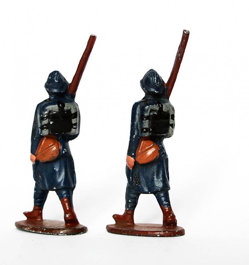 Anciennes Figurines Quiralu année 50/60 - Infanterie Chasseur Française - Défilé Guerre