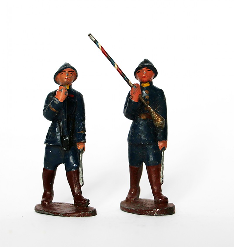 Anciennes Figurines Quiralu année 50/60 - Infanterie Chasseur Française - Défilé Guerre