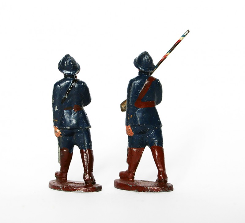 Anciennes Figurines Quiralu année 50/60 - Infanterie Chasseur Française - Défilé Guerre