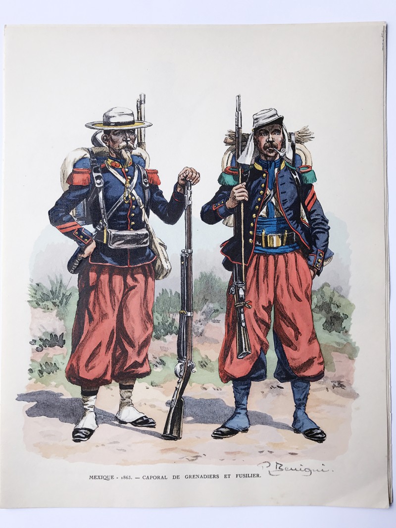Pierre Benigni - Gravures uniformes de la Légion Etrangère