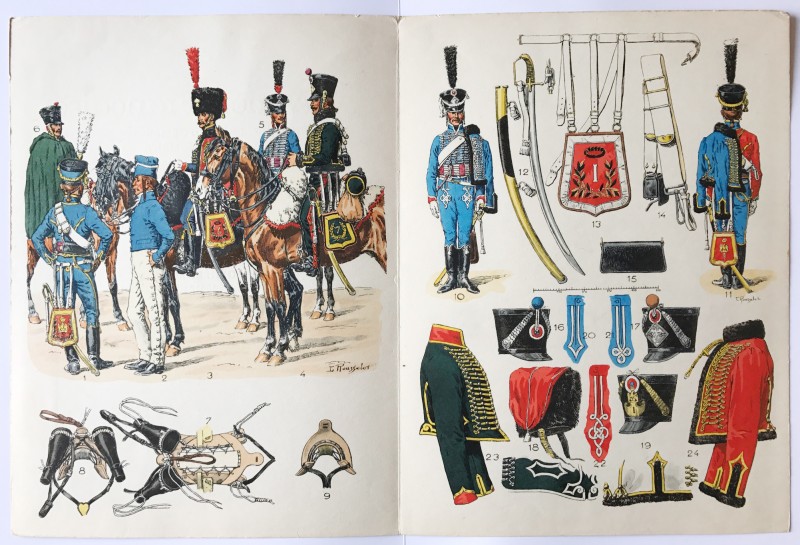 Hussards Rousselot planche uniforme