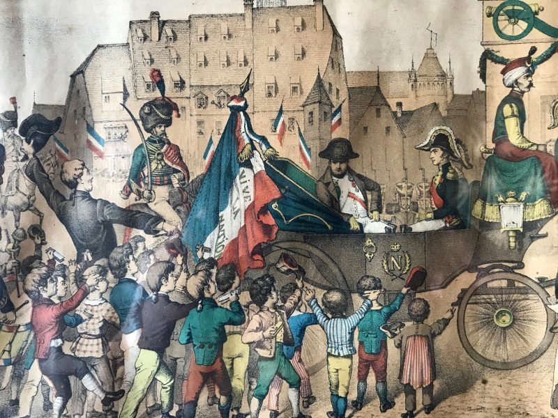 Faits historiques de l'Alsace. Napoleon 1er et les écoliers de Strasbourg.