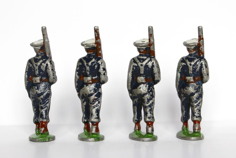 7 Anciennes Figurines Quiralu année 50/60 - Aviation Française - Défilé Guerre