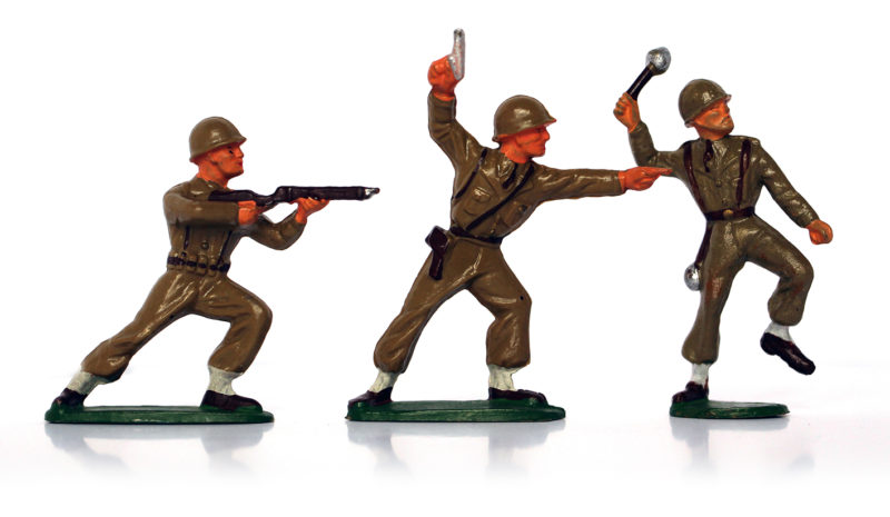 9 Figurines Starlux - Infanterie - Défilé - Musique - France