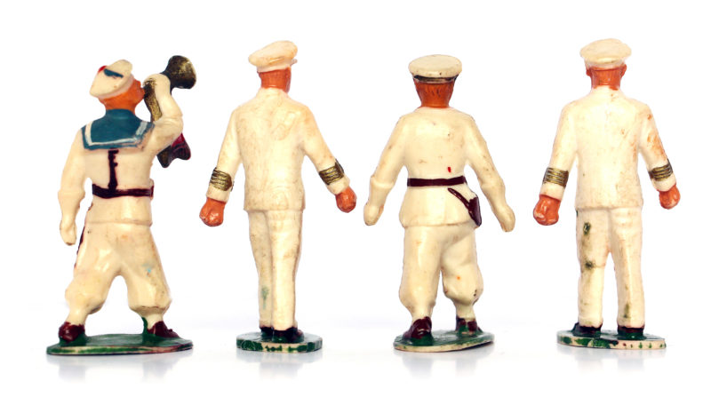 5 Figurines Starlux rondouillard - Marine - Défilé - Musique - France