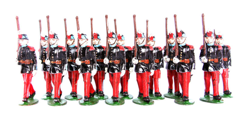 21 Figurines Type Quiralu Infanterie St Cyr - Plastique - Peinture d'origine