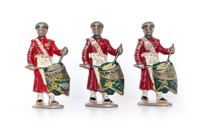 8 Anciennes Figurines Quiralu année 50/60 - Fanfare Garde du Sultan - Défilé Guerre