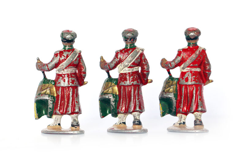 8 Anciennes Figurines Quiralu année 50/60 - Fanfare Garde du Sultan - Défilé Guerre