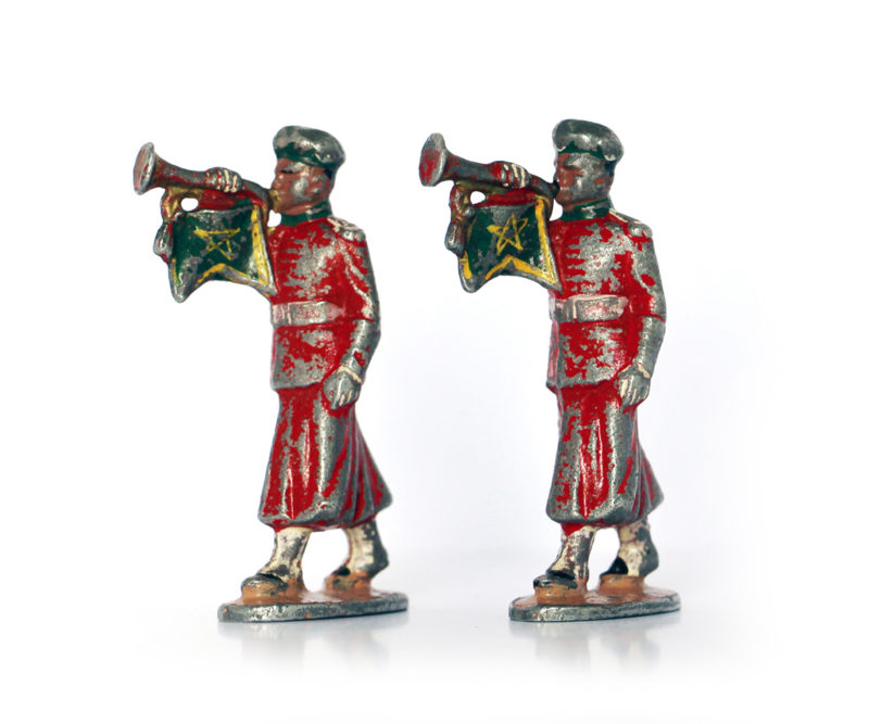8 Anciennes Figurines Quiralu année 50/60 - Fanfare Garde du Sultan - Défilé Guerre