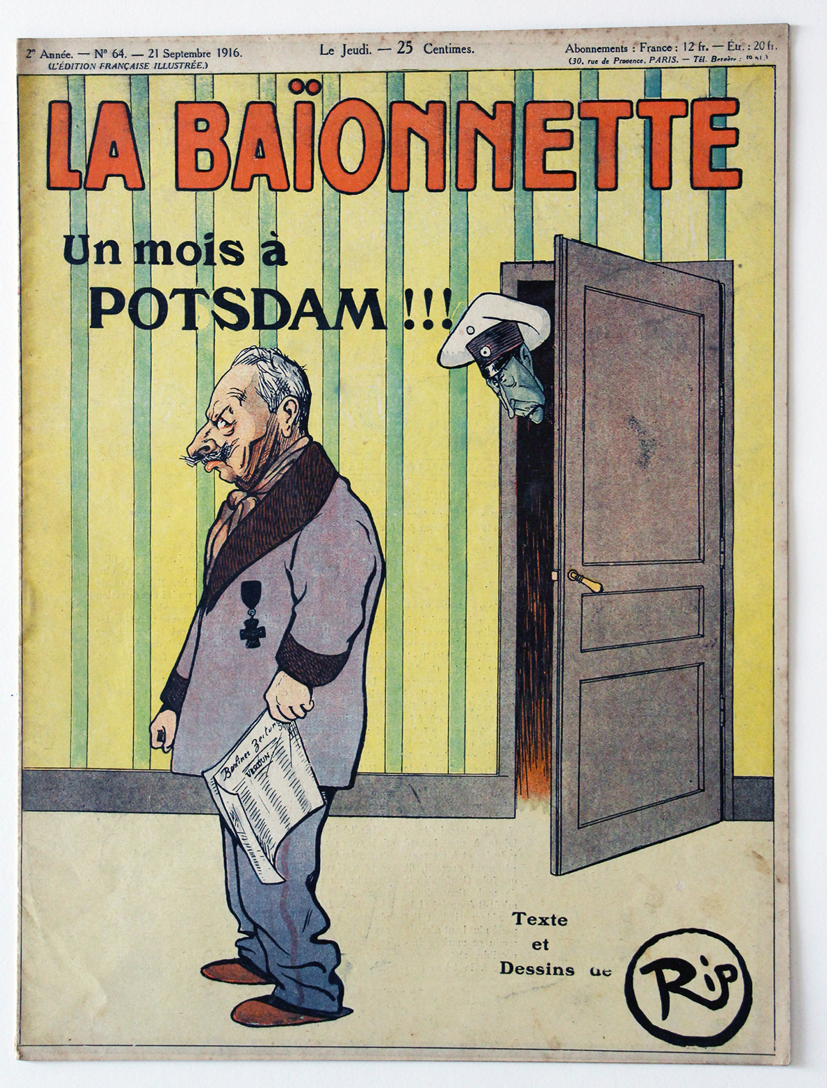 Revue Satirique - La BaÏonnette - Septembre 1916 - Numéro 64 - Guerre 14/18