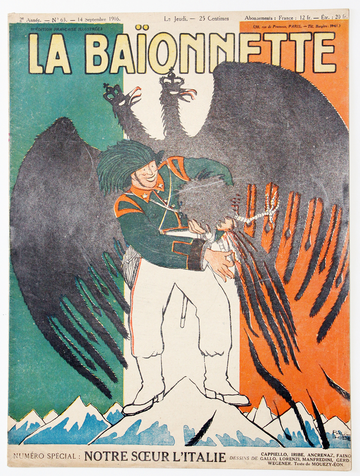 Revue Satirique - La BaÏonnette - Septembre 1916 - Numéro 63 - Guerre 14/18