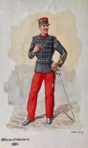 Uniforme 3eme République Infanterie Détaché à l'état major 1895