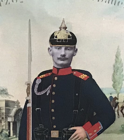 Tableau de Réserviste Allemand 1906/1908 - Uniforme Infanterie Régiment 126 - Baden - Garnison Strasbourg