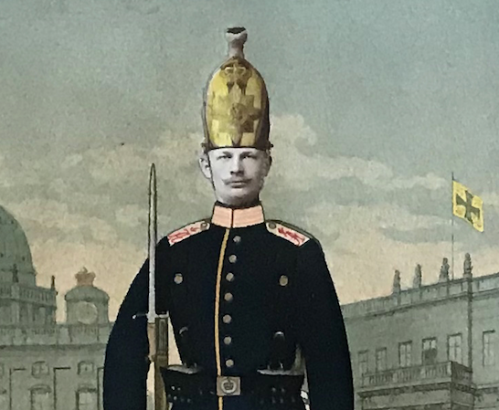 Tableau de Réserviste Allemand 1900/1905 - Uniforme Infanterie de la Garde - Prusse - Garnison Berlin