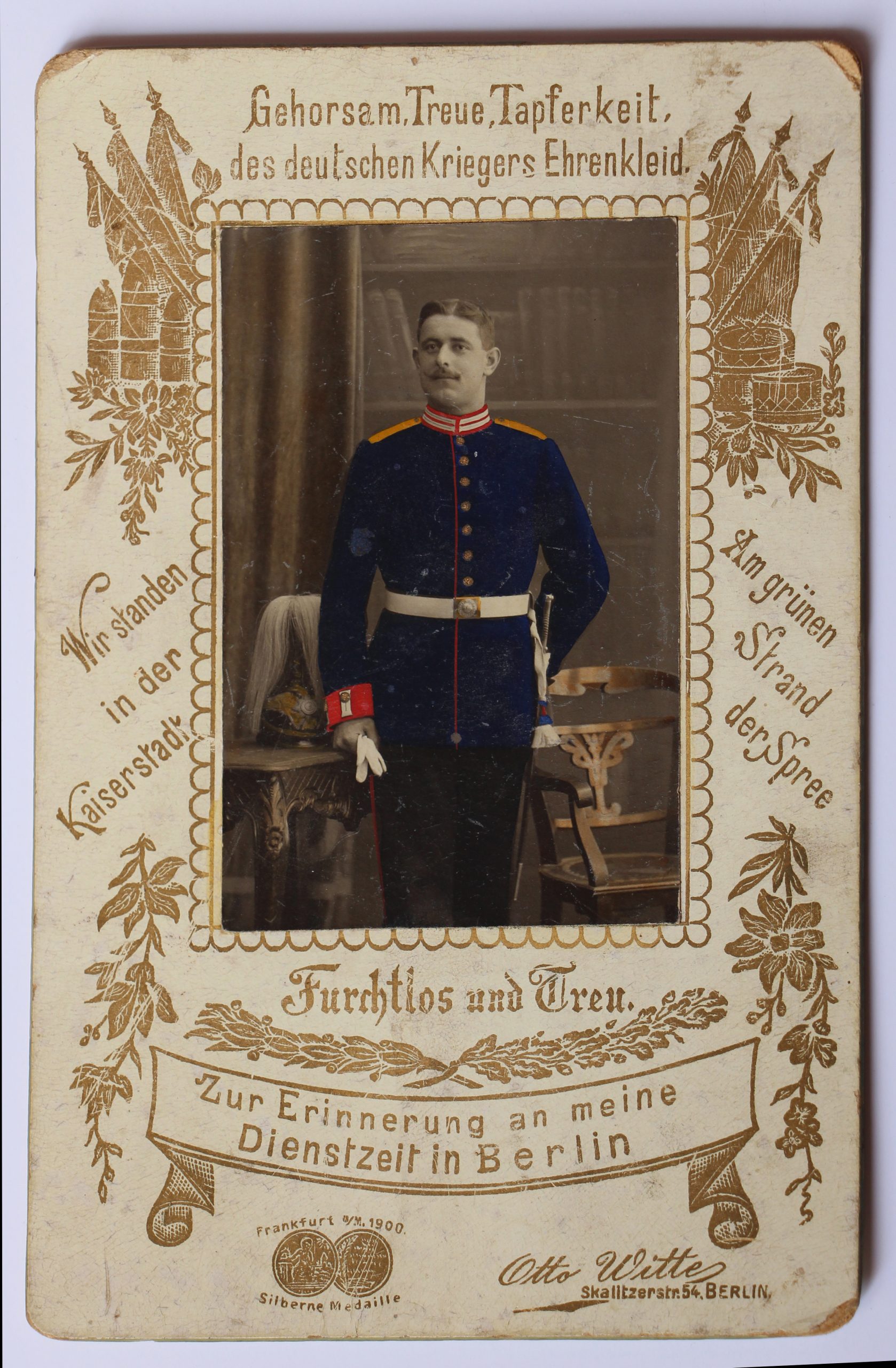 CDV militaire Garde Impériale Allemagne 1898/1900 Uniforme Couleur