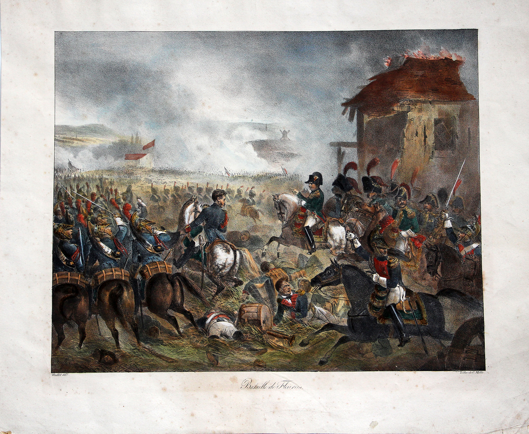 Bataille de Fleurus 1815 - Charlet - Empire - Bataille de Ligny