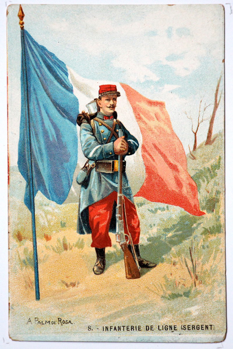 Série 48 cartes uniforme Armée Française 3éme République - 1900