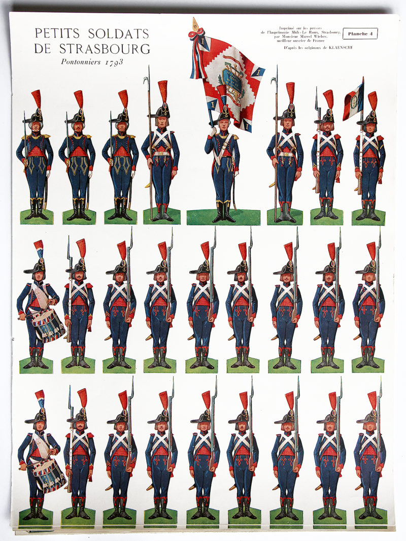 Petits Soldats de Strasbourg - Planches de Georges Klaenschi - Pontonniers de Strasbourg 1793