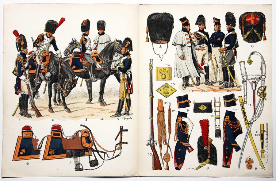 Planche sur l'armée Française N°23 - Garde Impériale Grenadiers a cheval 1804-1815 - Lucien Rousselot