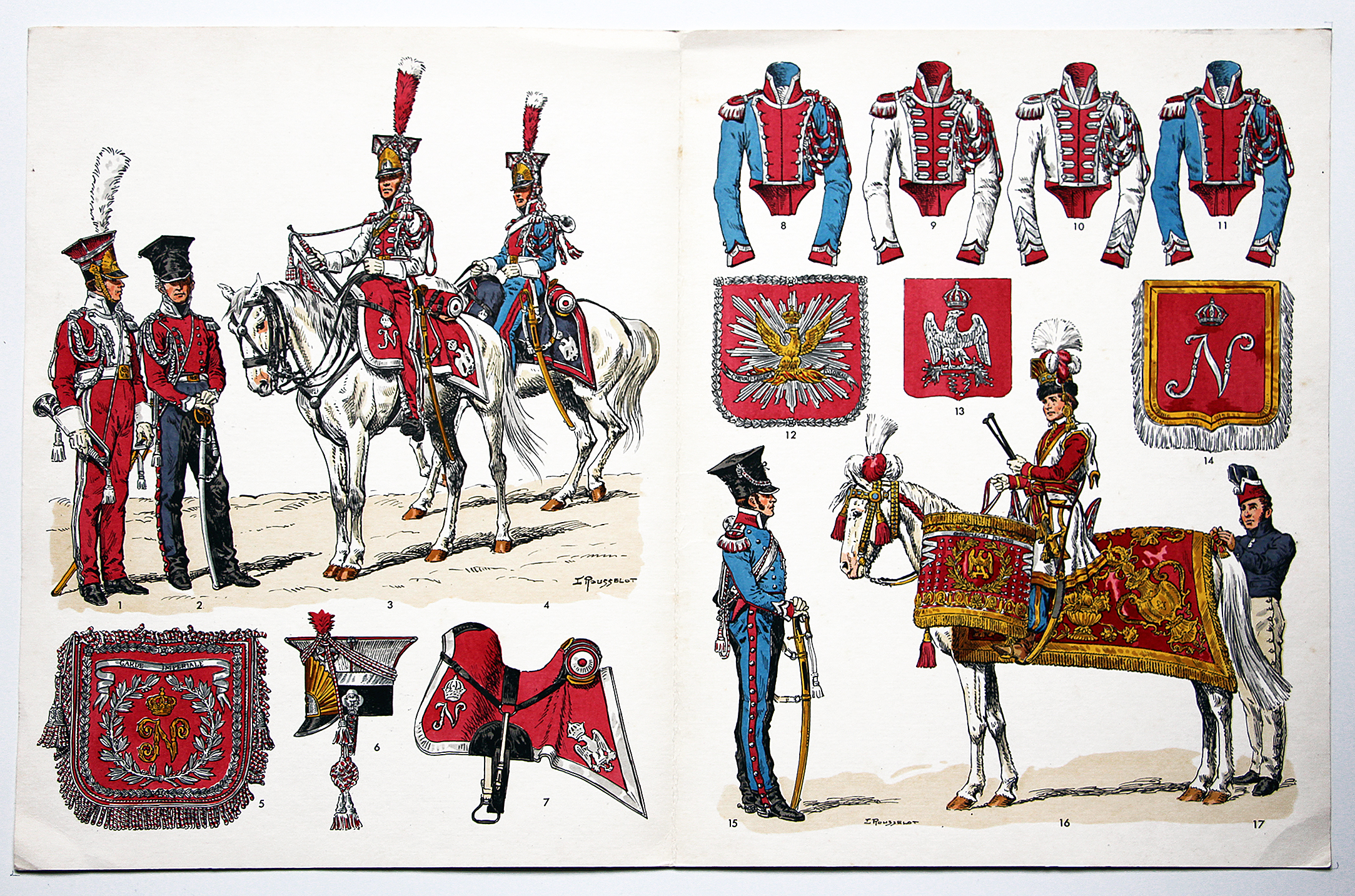 Planche sur l'armée Française N°65 - Chevau-légers Polonais de la Garde 1807/1814 - Lucien Rousselot. 