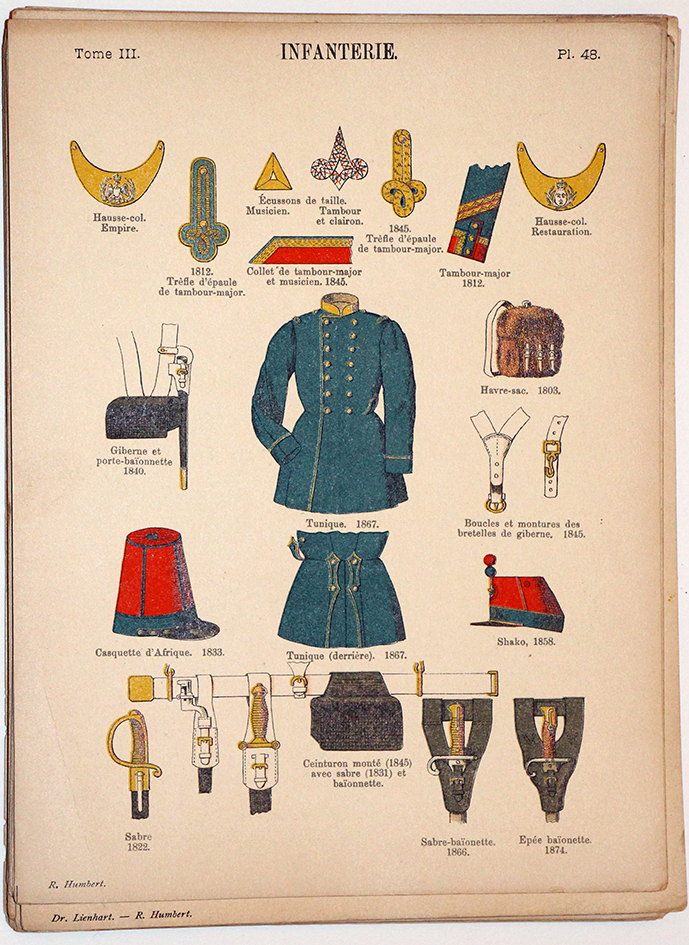 Lienhardt et Humbert - Uniformes de l'armée Française - TomeIII - Pl48 - Infanterie