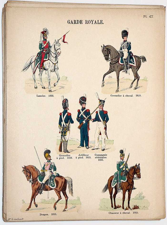 Lienhardt et Humbert - Uniformes de l'armée Française - TomeI - Pl47 - Garde Royale