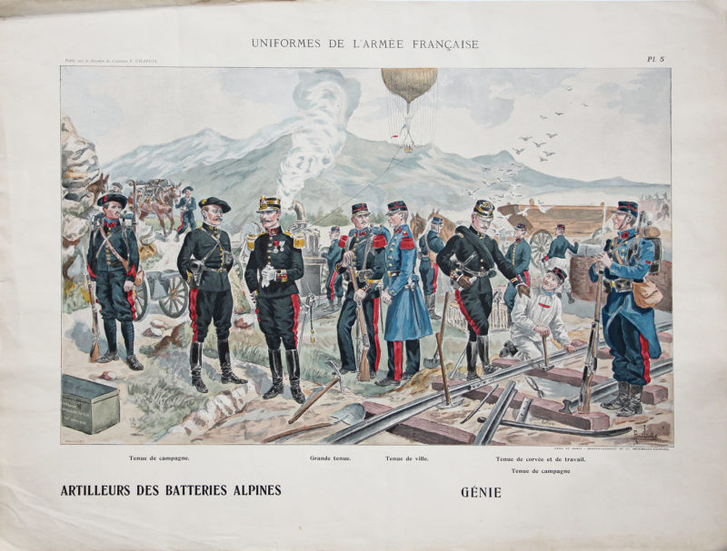 Grande Planche René Louis - Armée Française - Uniforme - 1er Guerre Mondiale