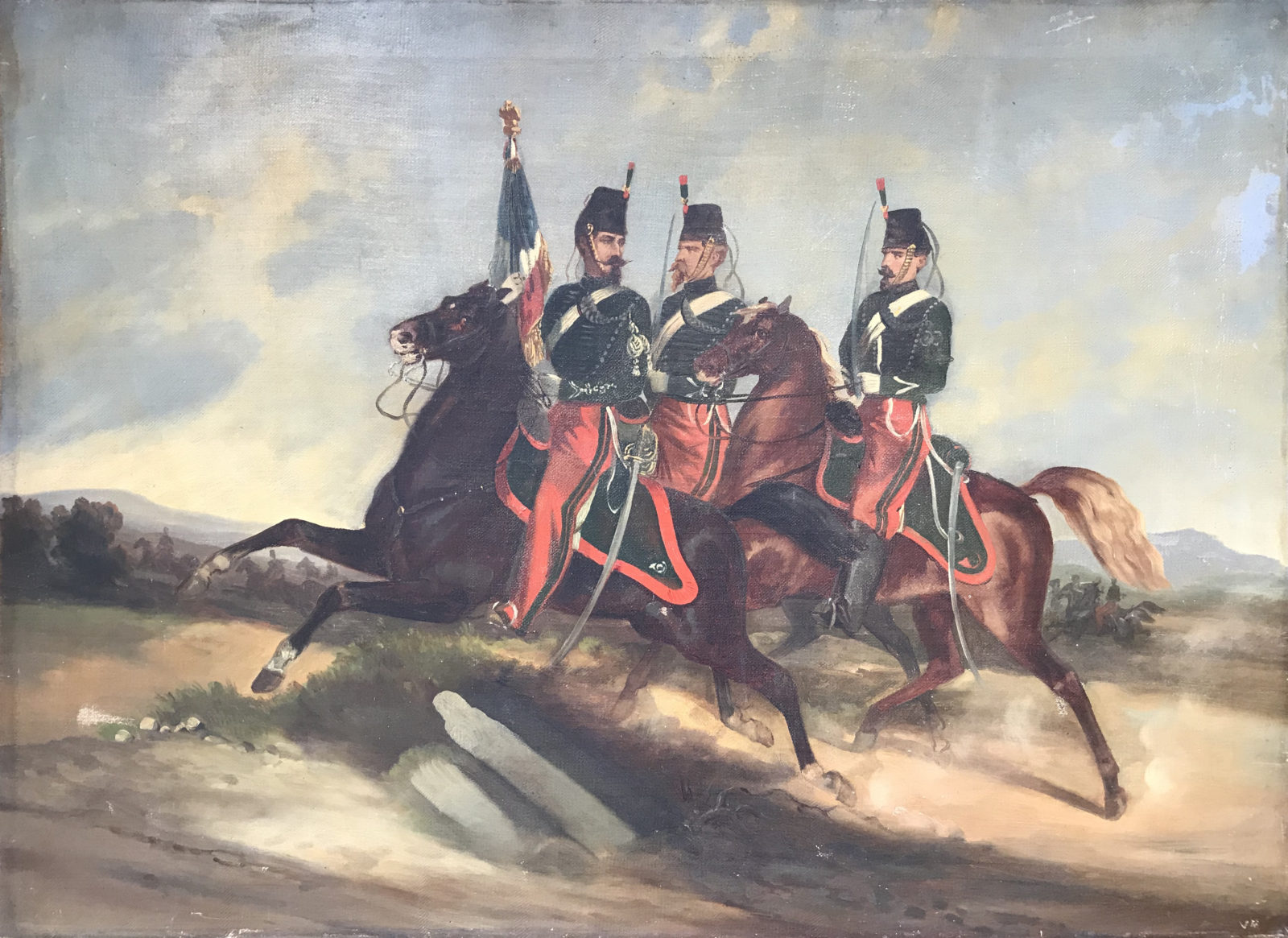 Cdv Nonat À Provins : Militaire Cavalerie Chasseur À Cheval Second