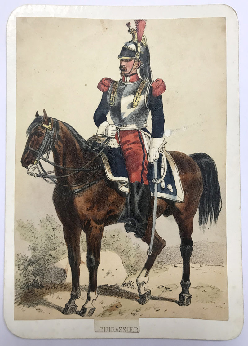 Uniforme de l'armée Second Empire Carte illustrée Couleur rehaussée