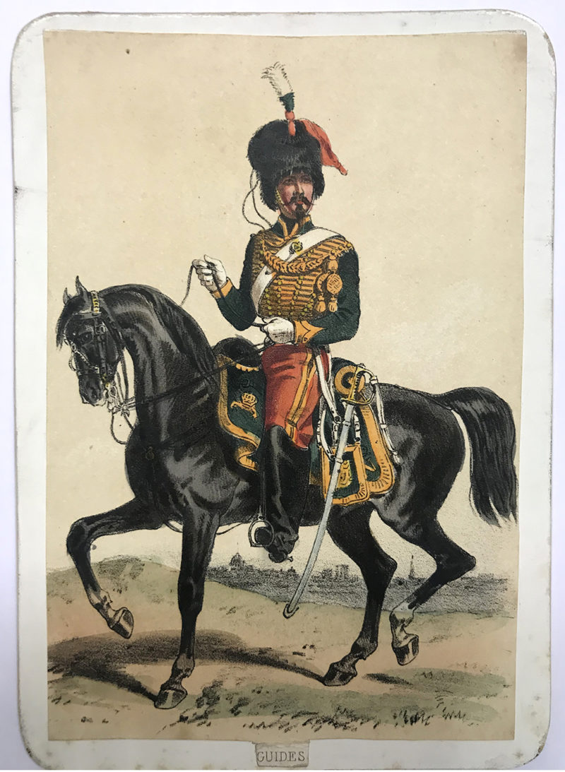 Uniforme de l'armée Second Empire Carte illustrée Couleur rehaussée