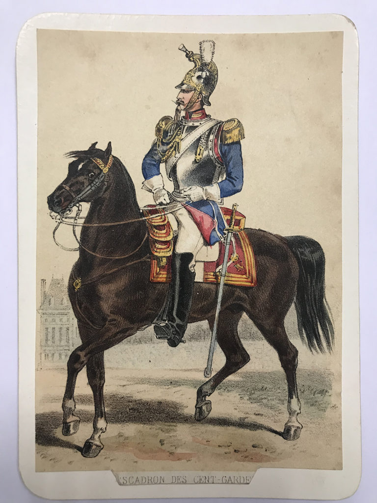 Uniforme de l'armée Second Empire Carte illustrée Couleur rehaussée