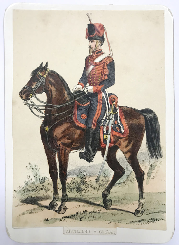 Uniforme de l'armée Second Empire Carte illustrée Couleur rehaussée