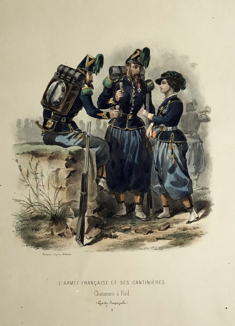 Uniforme Second Empire Chasseurs à Pied de la Garde - Fortuné d'après François Hippolyte Lalaisse - Cantinière - Sorrieux