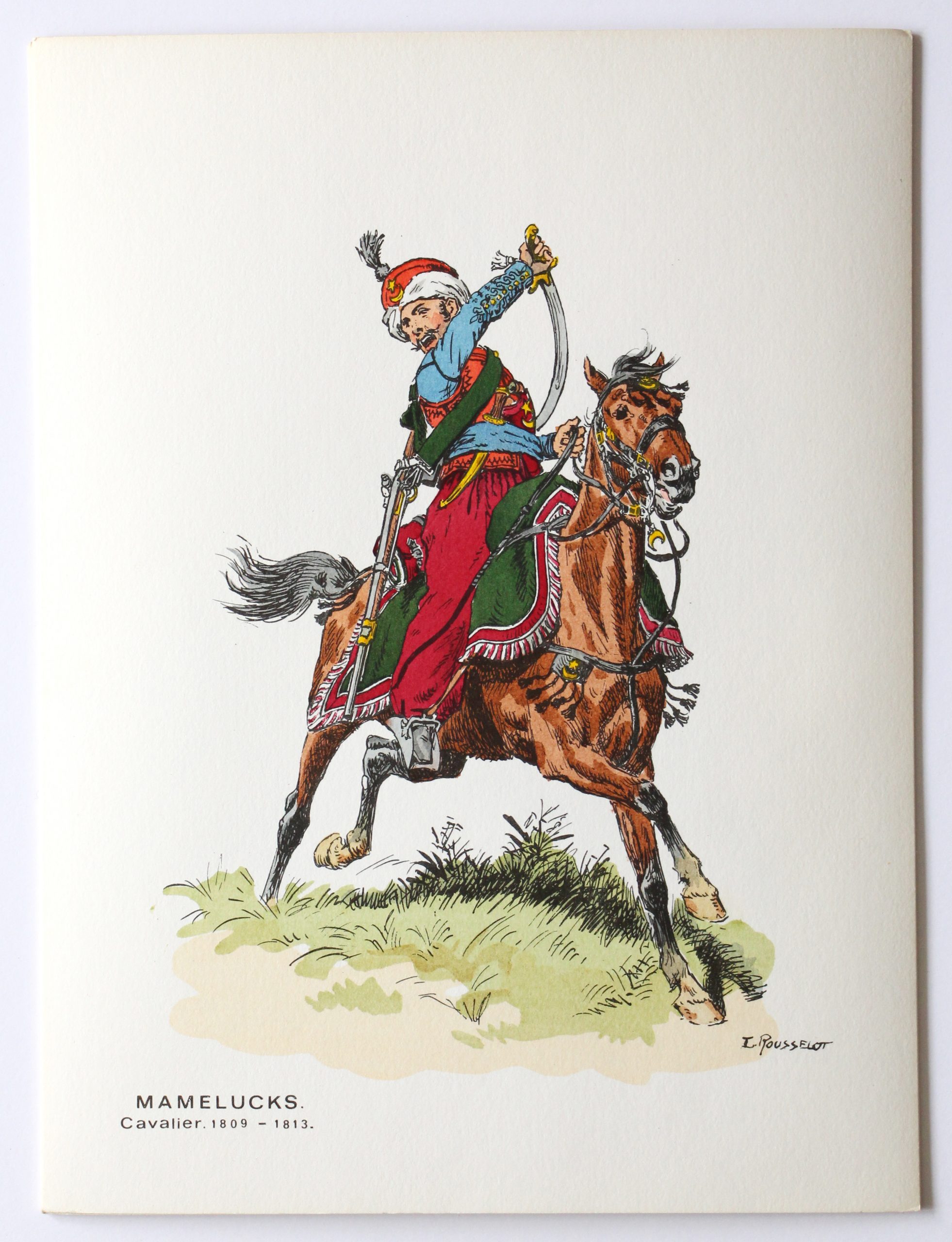 Soldats d'autrefois - Mamelucks 1801/1814 - Lucien Rousselot - 1er Empire - Napoléon - 6 planches au pochoir Soldats d'autrefois - Mamelucks 1801/1814 - Lucien Rousselot - 1er Empire - Napoléon - 6 planches au pochoir