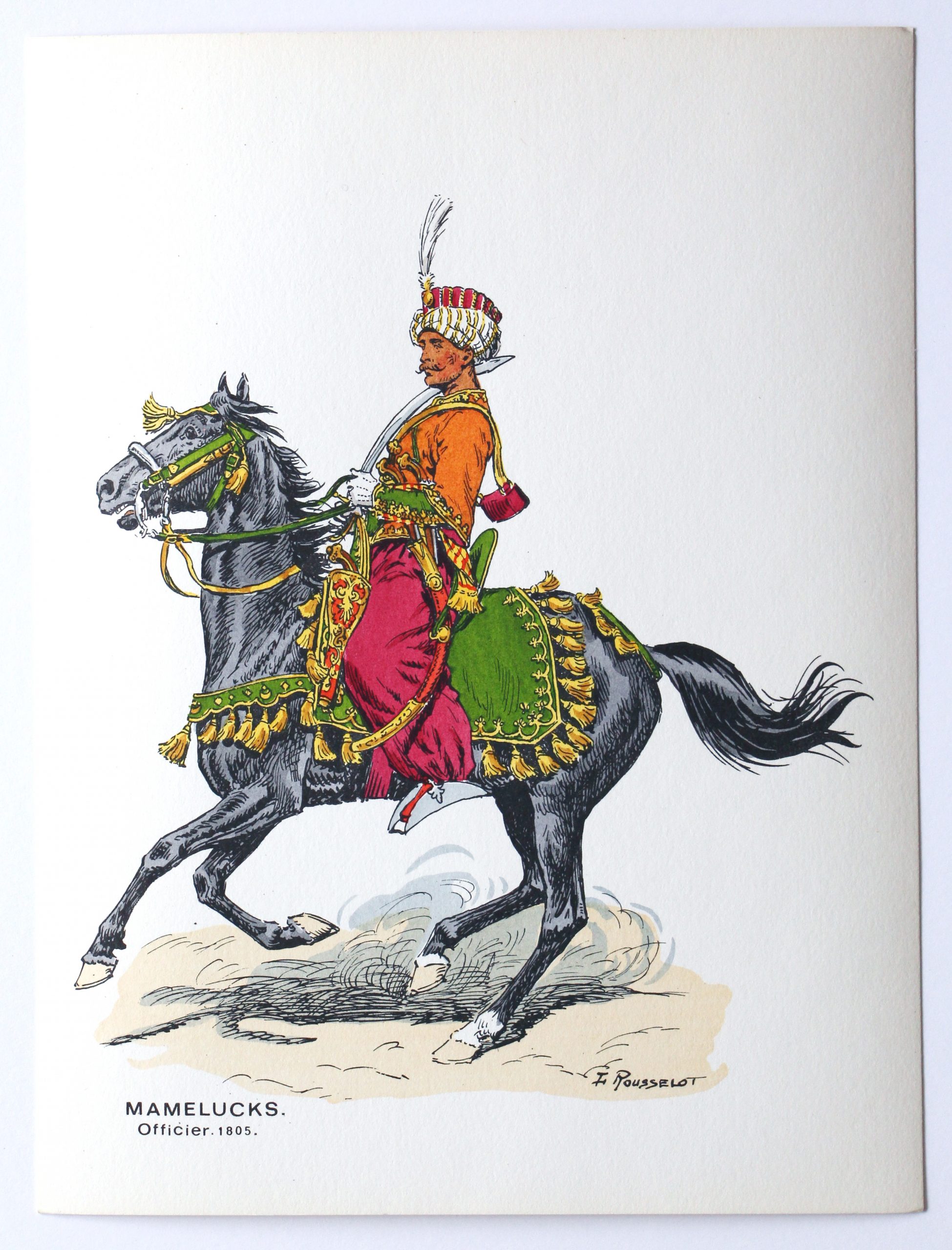 Soldats d'autrefois - Mamelucks 1801/1814 - Lucien Rousselot - 1er Empire - Napoléon - 6 planches au pochoir Soldats d'autrefois - Mamelucks 1801/1814 - Lucien Rousselot - 1er Empire - Napoléon - 6 planches au pochoir