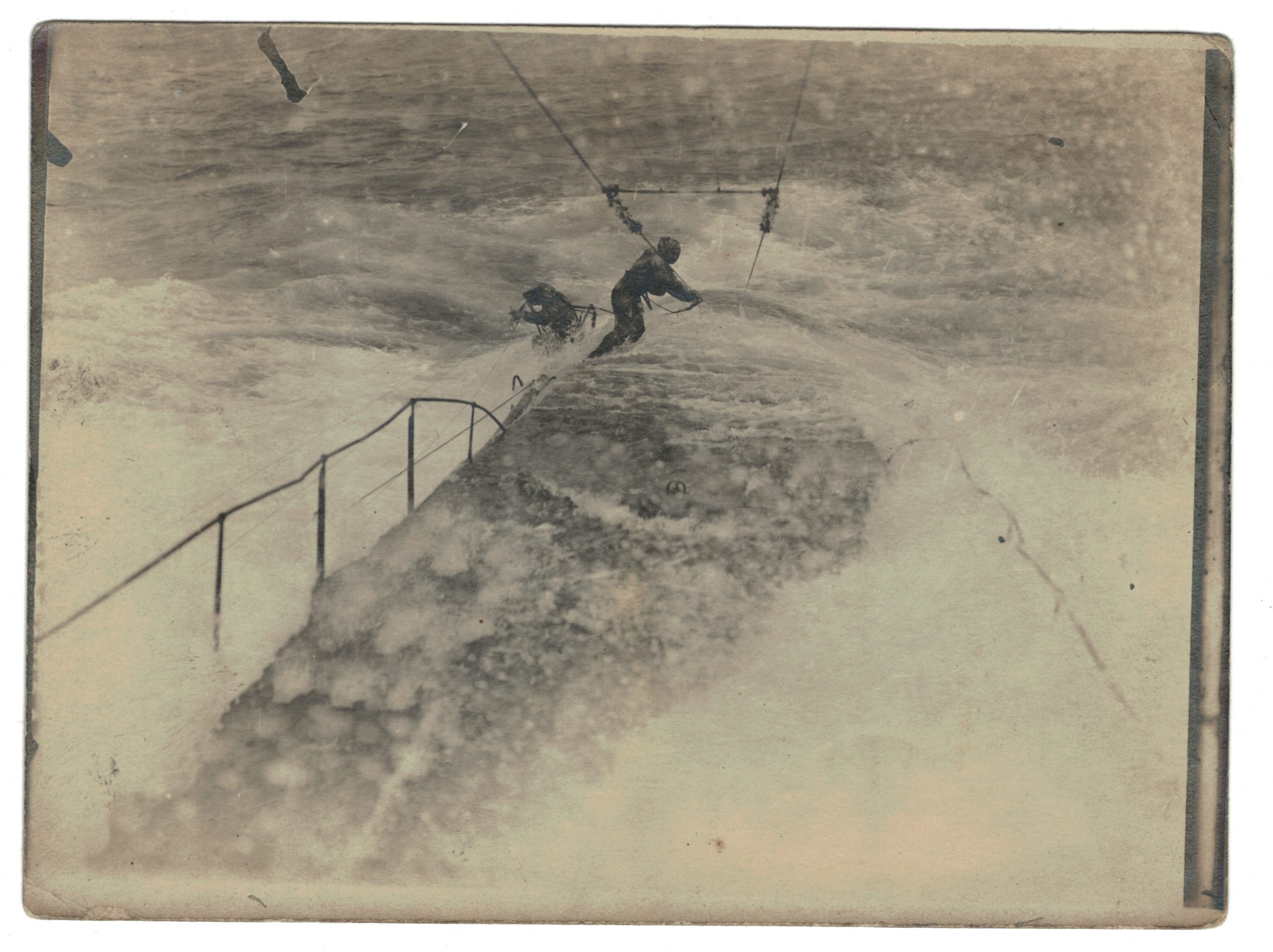2 Photos Snapshot - 1914/1918 - Marin Uboot - Action Mer - Sous marin