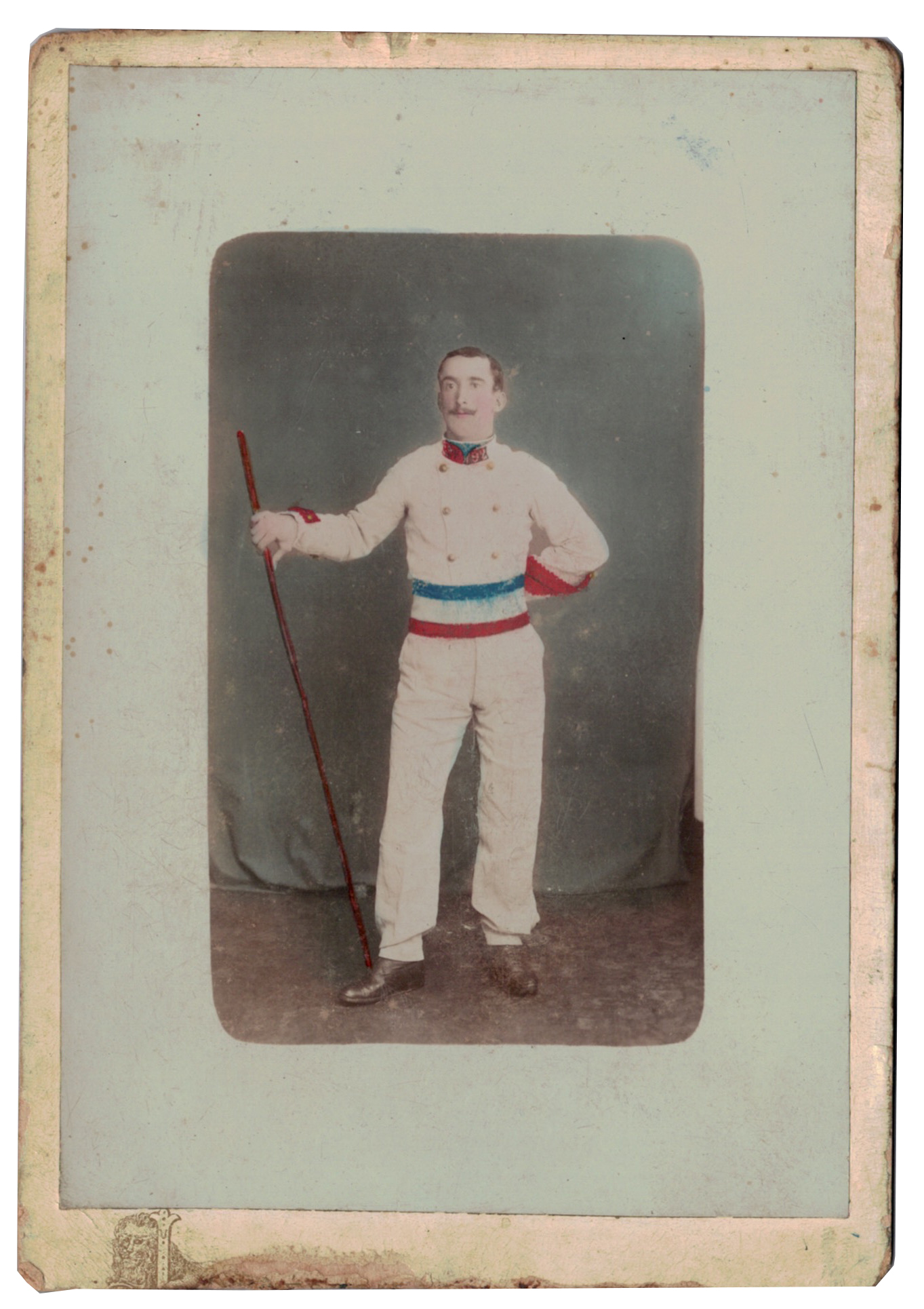 Carte CDV photo - Grand format - Soldat Exercice Maître d'Arme - 92eme régiment d'Infanterie