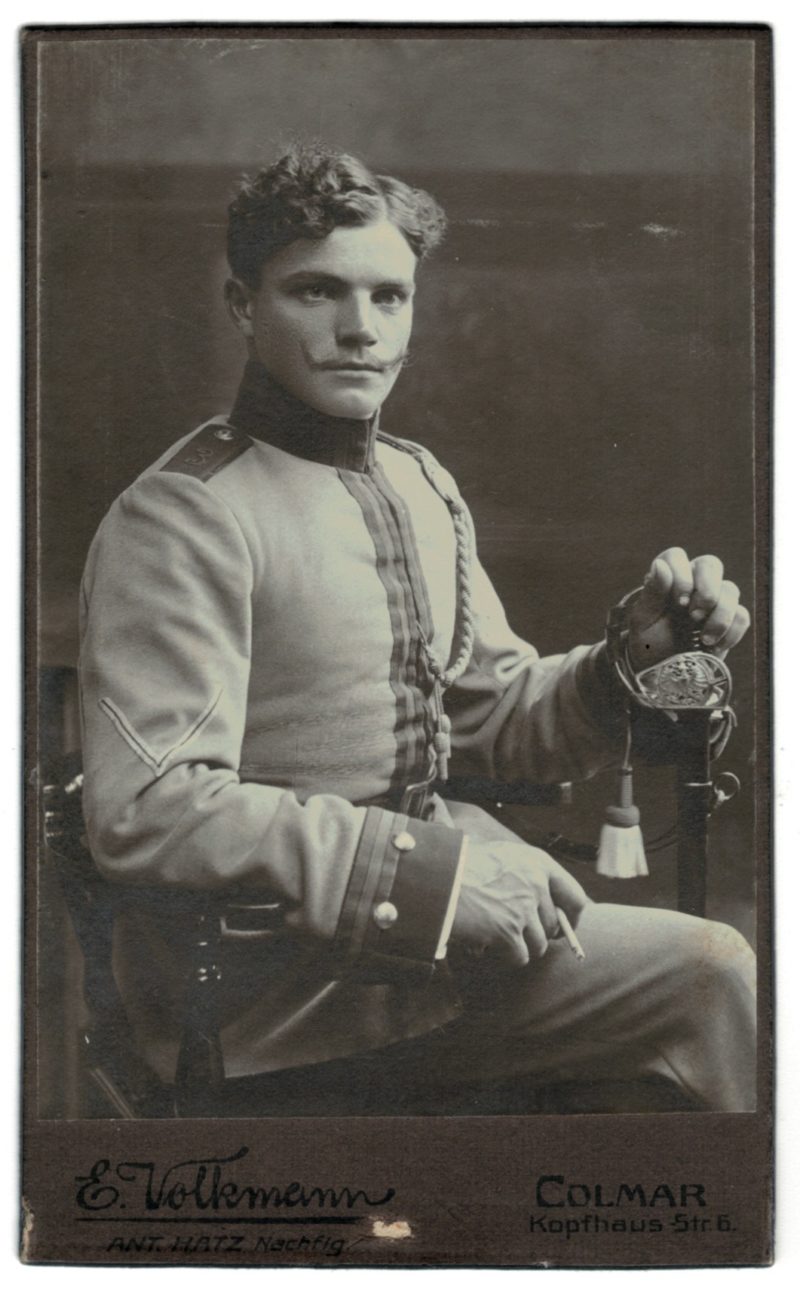 CDV Soldat Allemand Gefreiter - Armée Cavalerie - Grande tenue - Casque a pointe - Chasseur à Cheval 1905 - Mounted Jäger Régiment n°3
