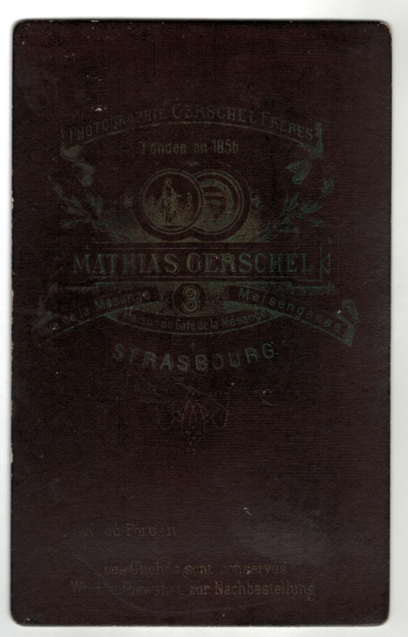 Carte CDV photo - Soldat Allemand Strasbourg - Officier Casque à Pointe.