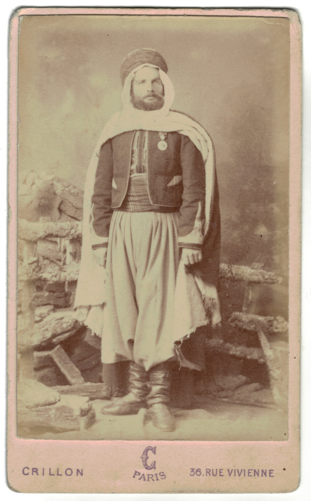 CDV Soldat Français - Armée Spahis - Uniforme - 3éme République - Décoration Nichan Iftikhar