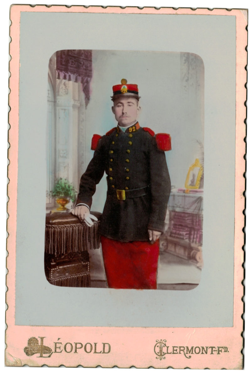 Carte CDV photo - Grand format - Soldat Infanterie République - 92eme Régiment