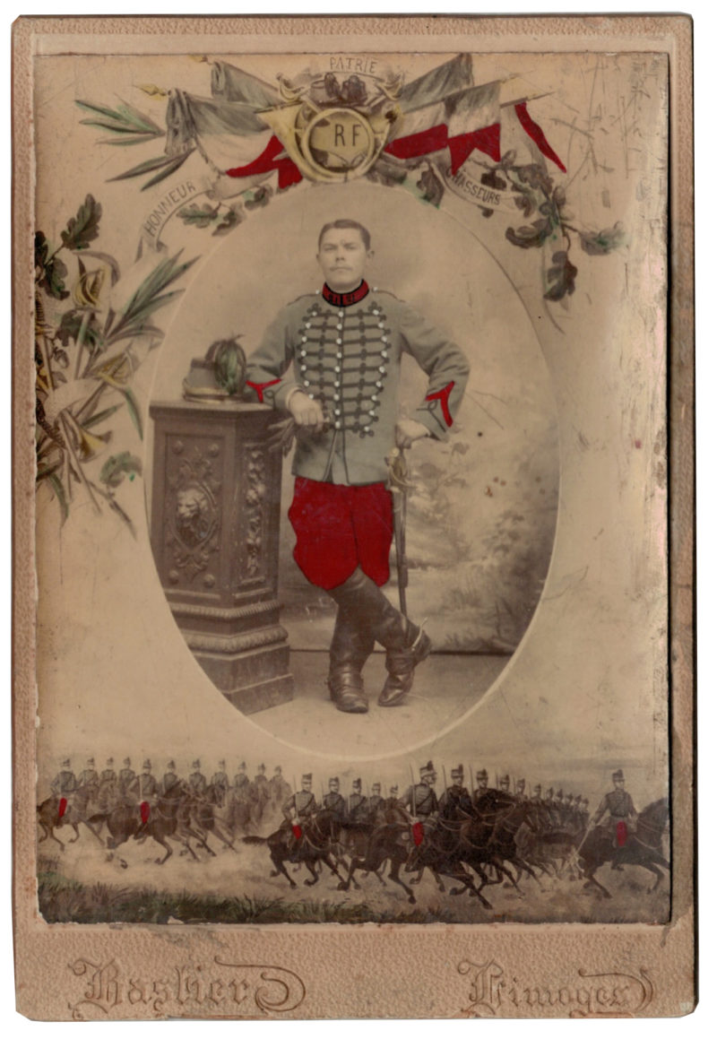 Carte CDV photo - Grand format - Soldat Régiment de Chasseurs à Cheval - République - Limoges