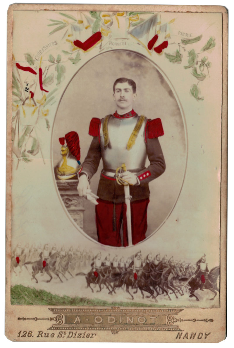 Carte CDV photo - Grand format - Soldat Cuirassier 3 République - Nancy - 12eme Cuirassier