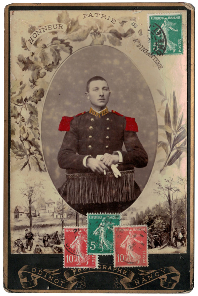 Carte CDV photo - Grand format - Soldat Infanterie République - 153eme Régiment